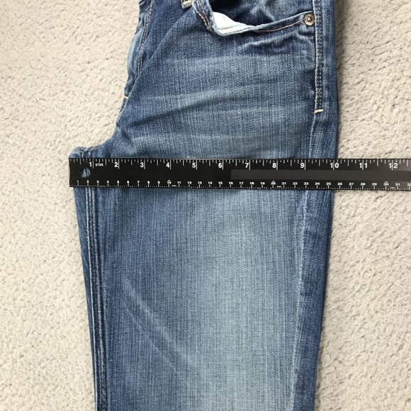 7FAM Jeans Womens Size 28 Boot Cut Low Rise Ribbon Back Pocket Faded Wash Denim - Picture 16 of 16